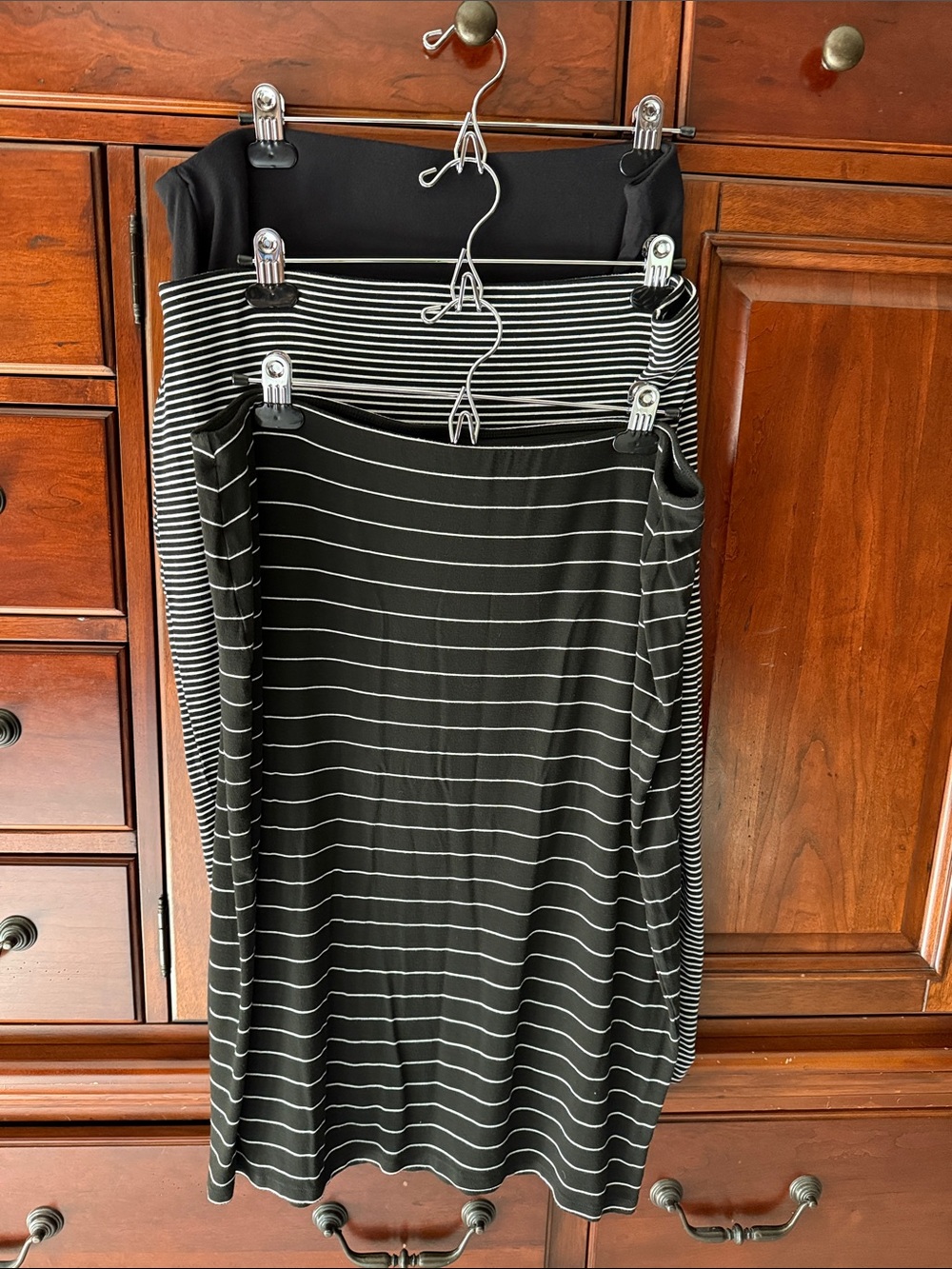 Old Navy Black and White Striped Midi Skirts - Trio Pack, XL